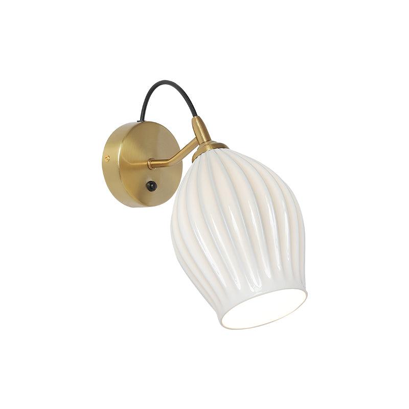 Zotalisra Modern Minimalist Ribbed Ceramic Wall light