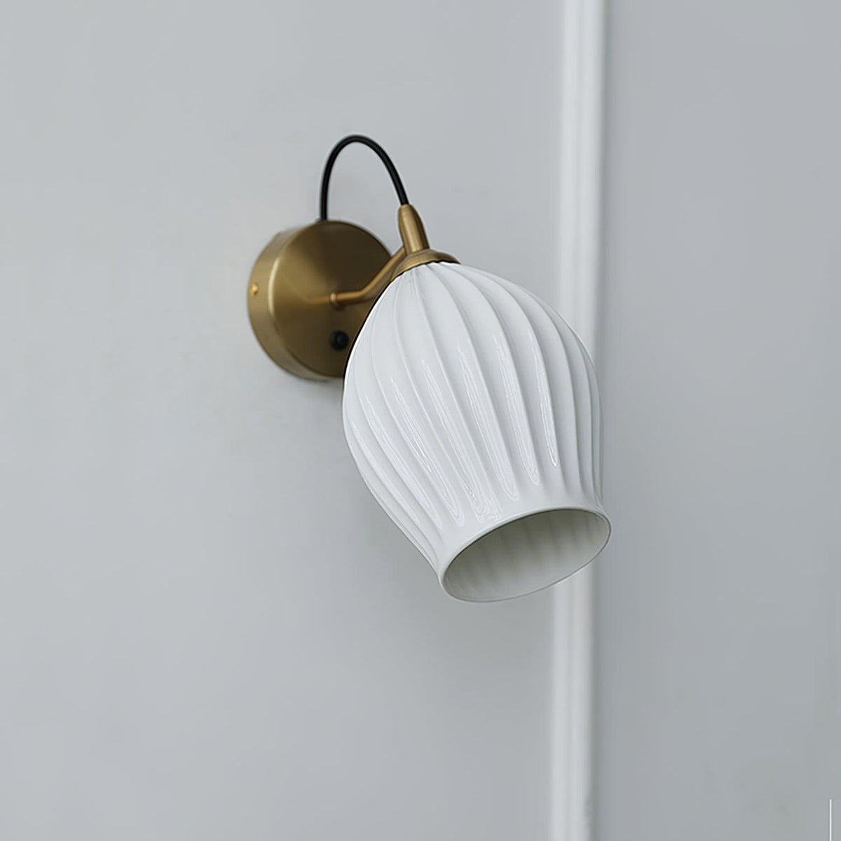 Zotalisra Modern Minimalist Ribbed Ceramic Wall light