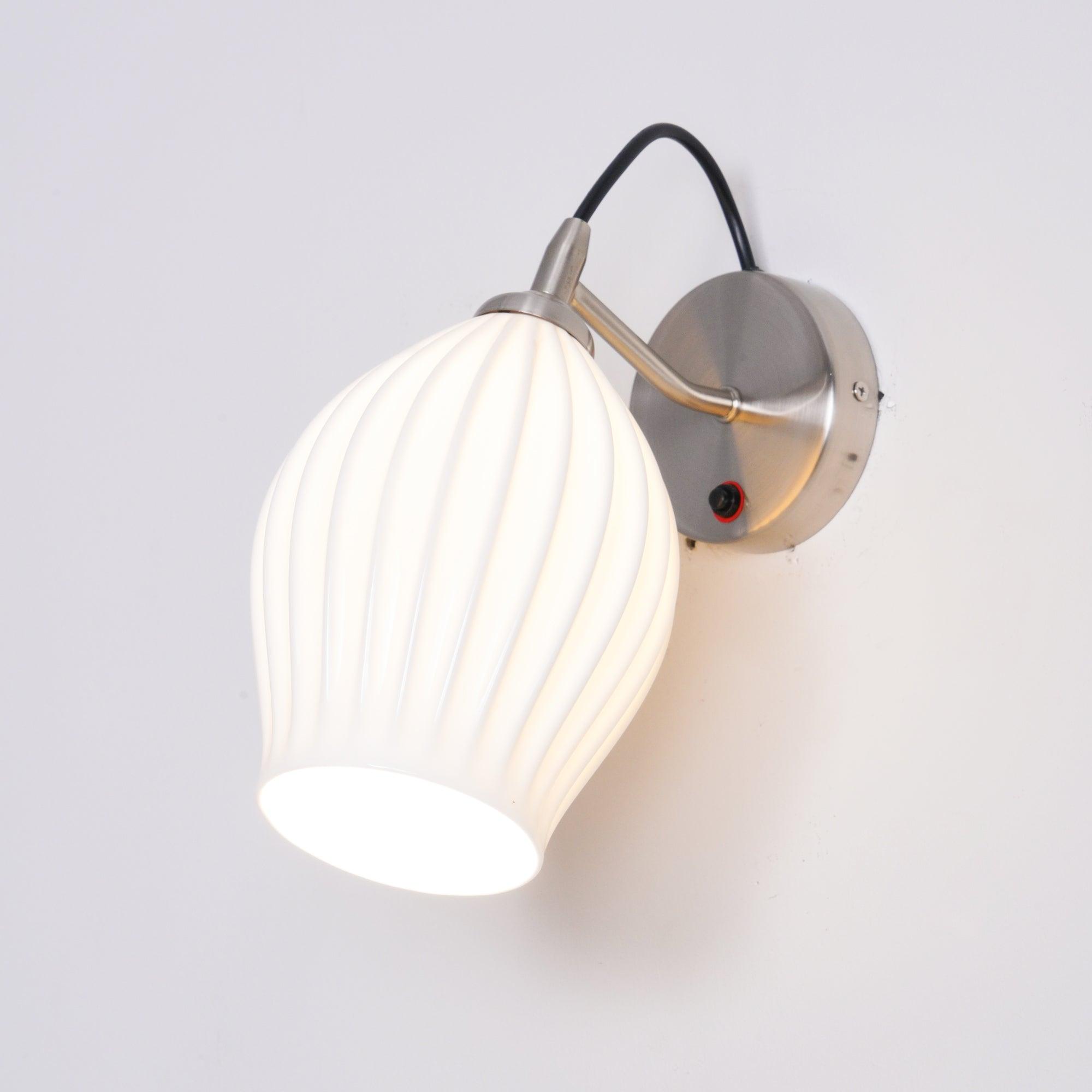 Zotalisra Modern Minimalist Ribbed Ceramic Wall light