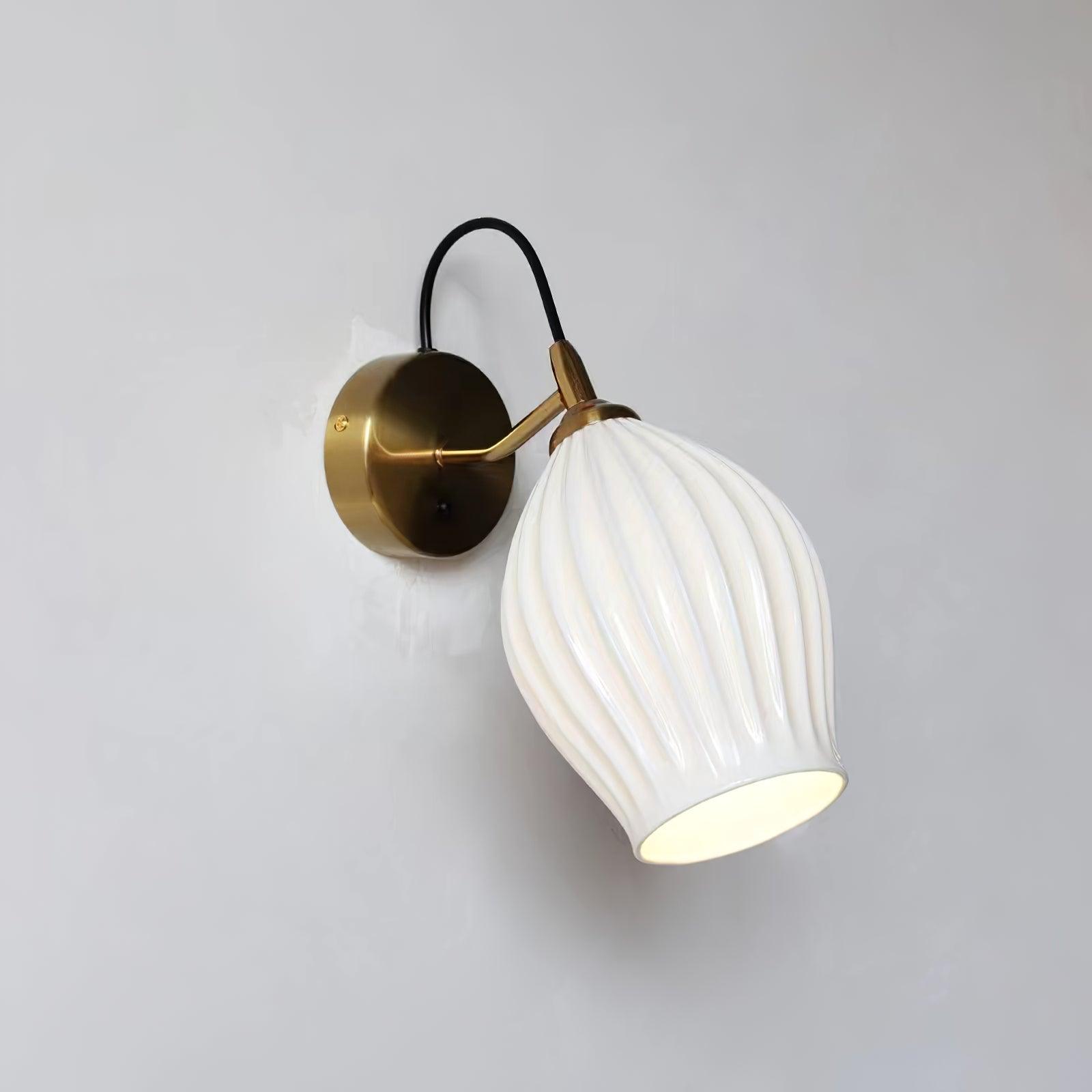 Zotalisra Modern Minimalist Ribbed Ceramic Wall light