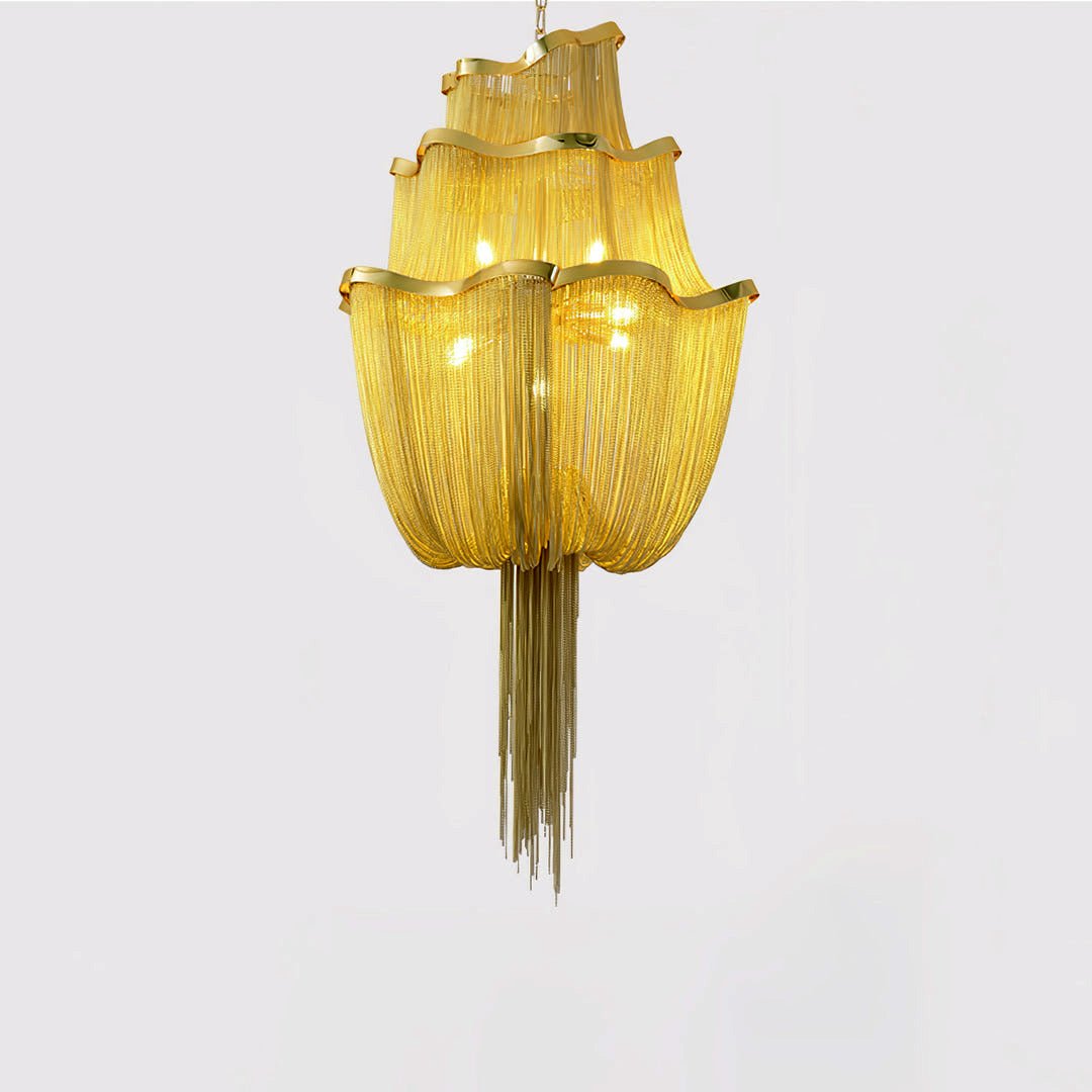 Ardelella Chandelier Aluminum Chains Shimmering Nickel
