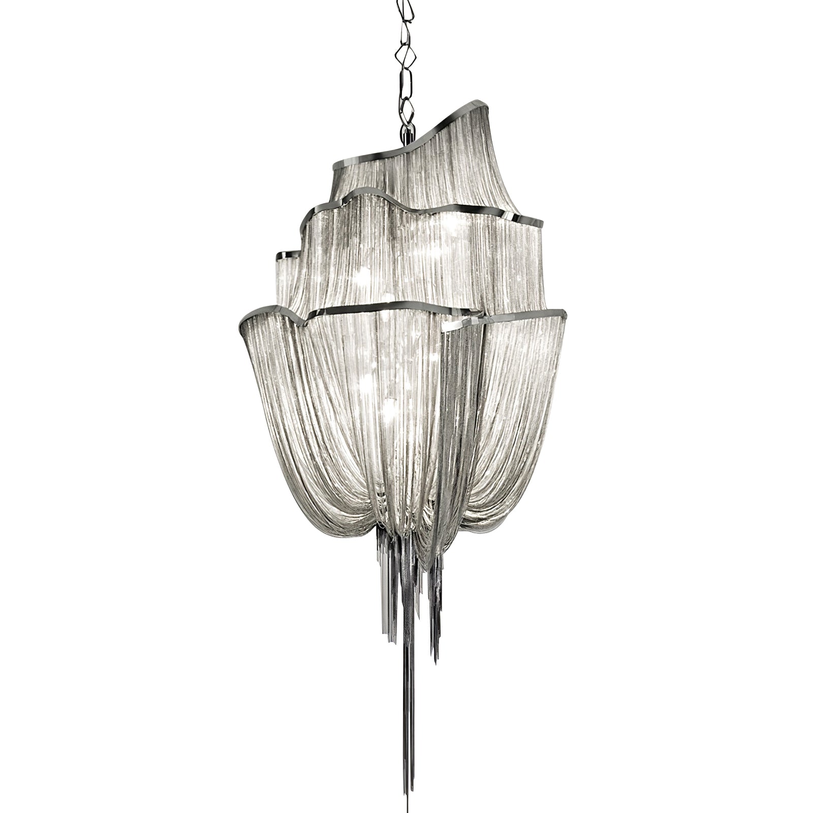 Ardelella Chandelier Aluminum Chains Shimmering Nickel
