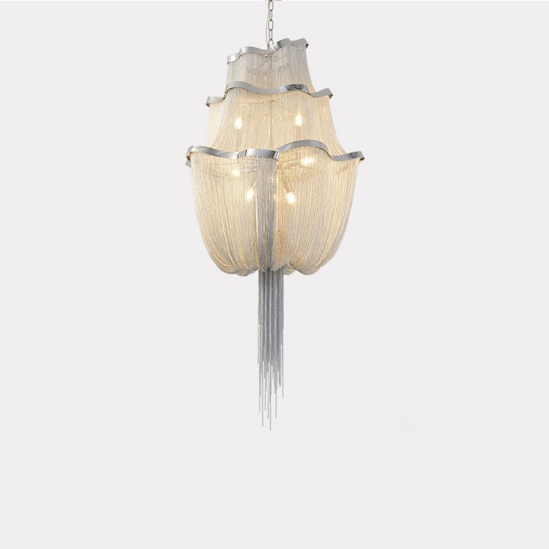 Ardelella Chandelier Aluminum Chains Shimmering Nickel