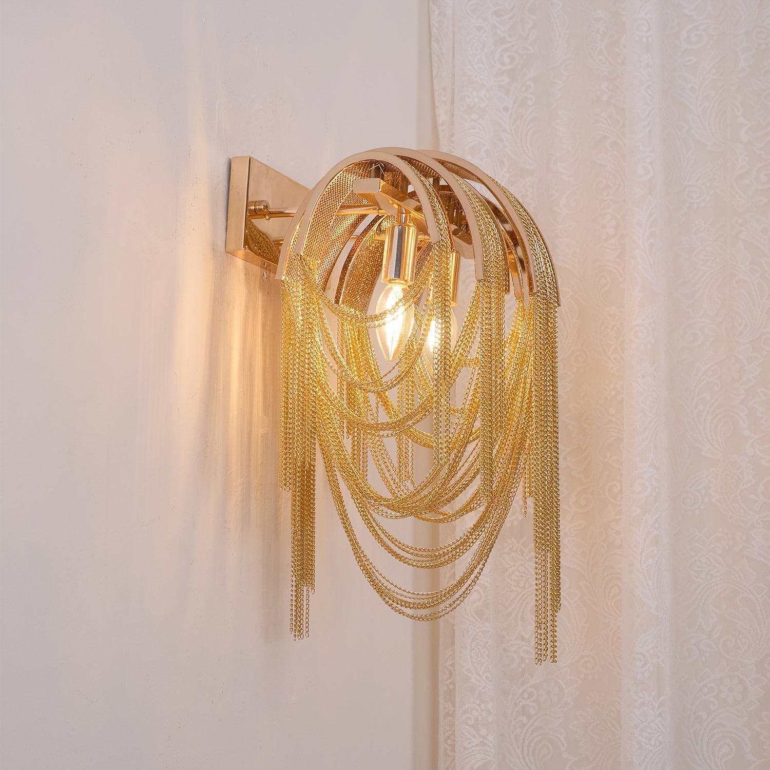 Chains Postmodern Luxury Tassel Wall Lamp