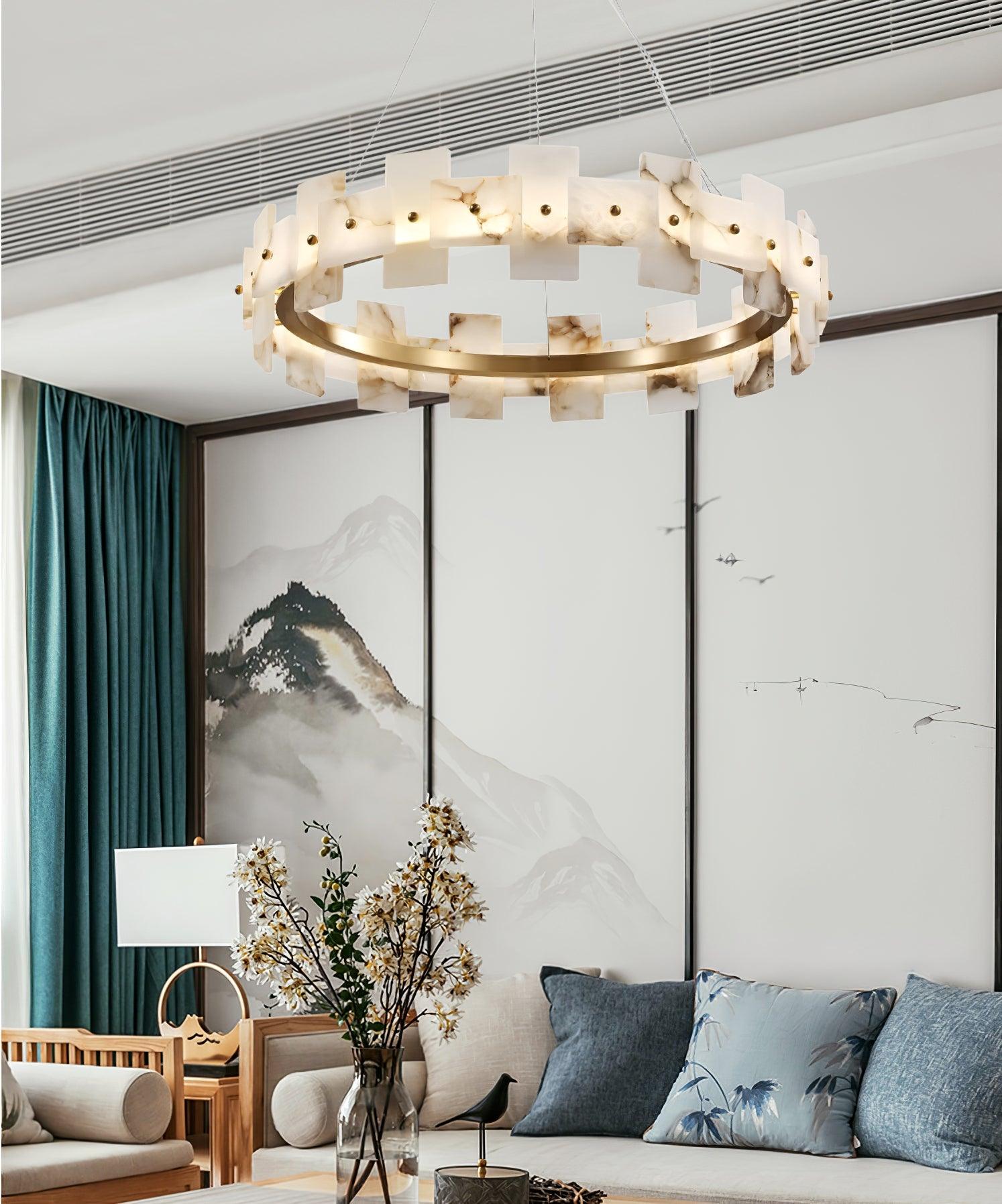 Kivren Alabaster Chandelier Light
