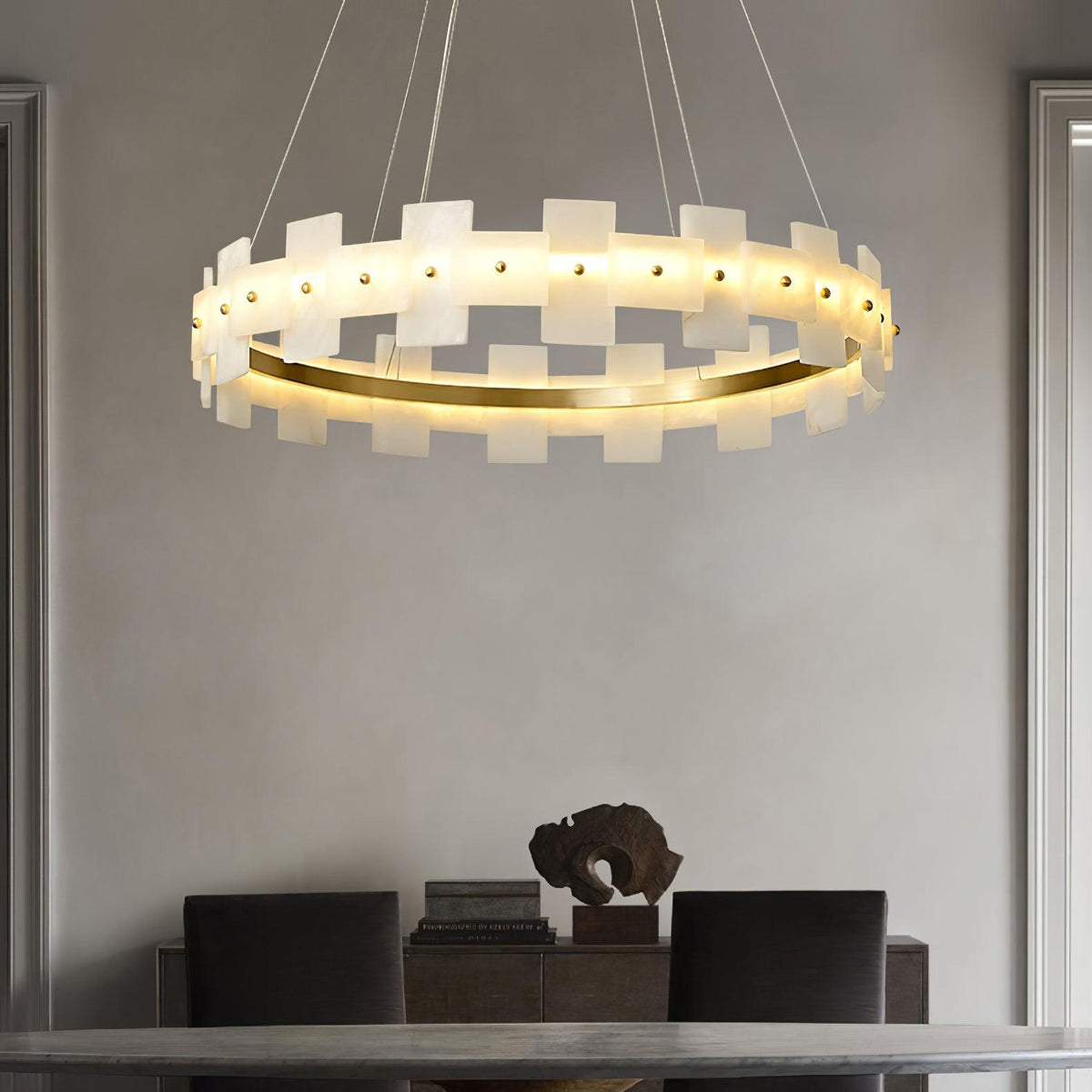 Kivren Alabaster Chandelier Light