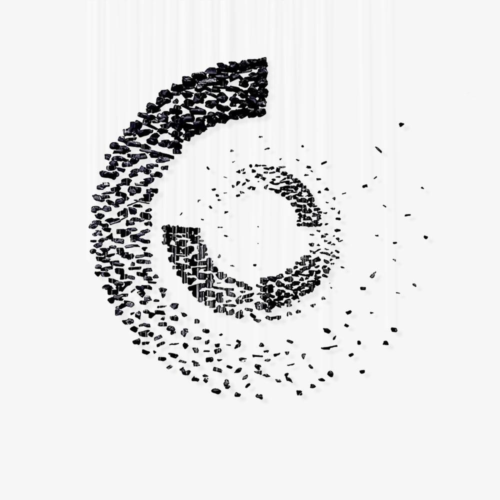 Marinelle Charcoal Stone Sculptural Chandelier Letter M to R
