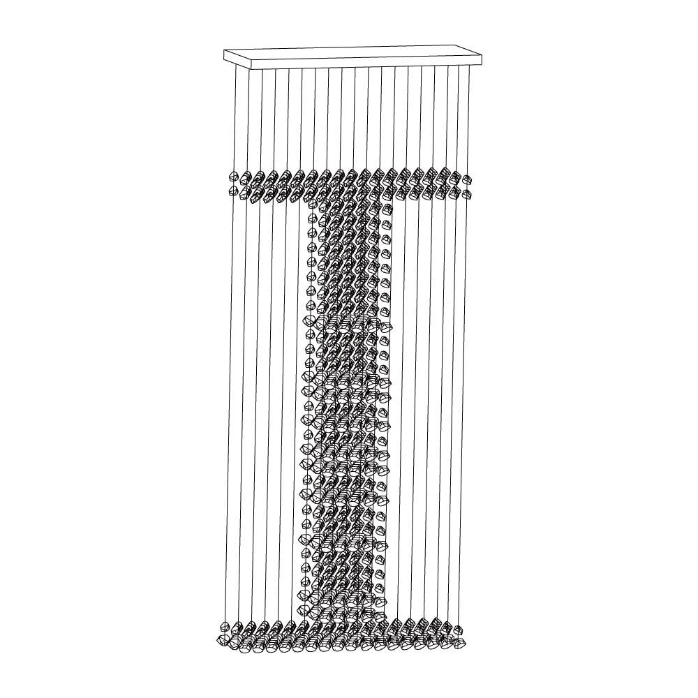 Orelelora Chandelier Charcoal Linear I
