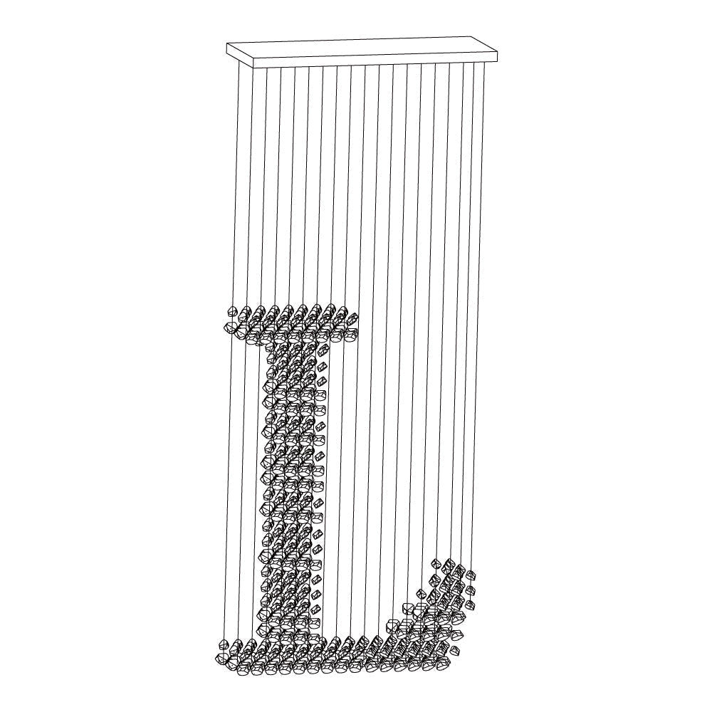 Seliian Charcoal Stone Sculptural Chandelier Letter G to L