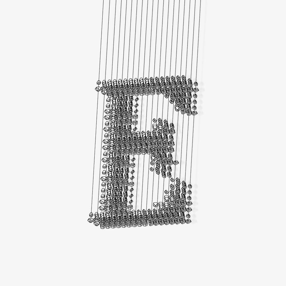 Glyph Minimalist Stone Chandelier