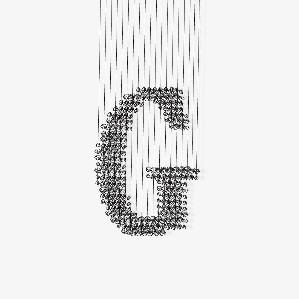 Calanelle Chandelier Charcoal Linear G