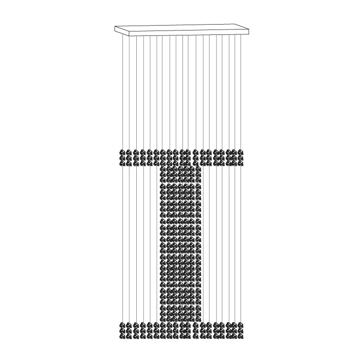 Orelelora Chandelier Charcoal Linear I