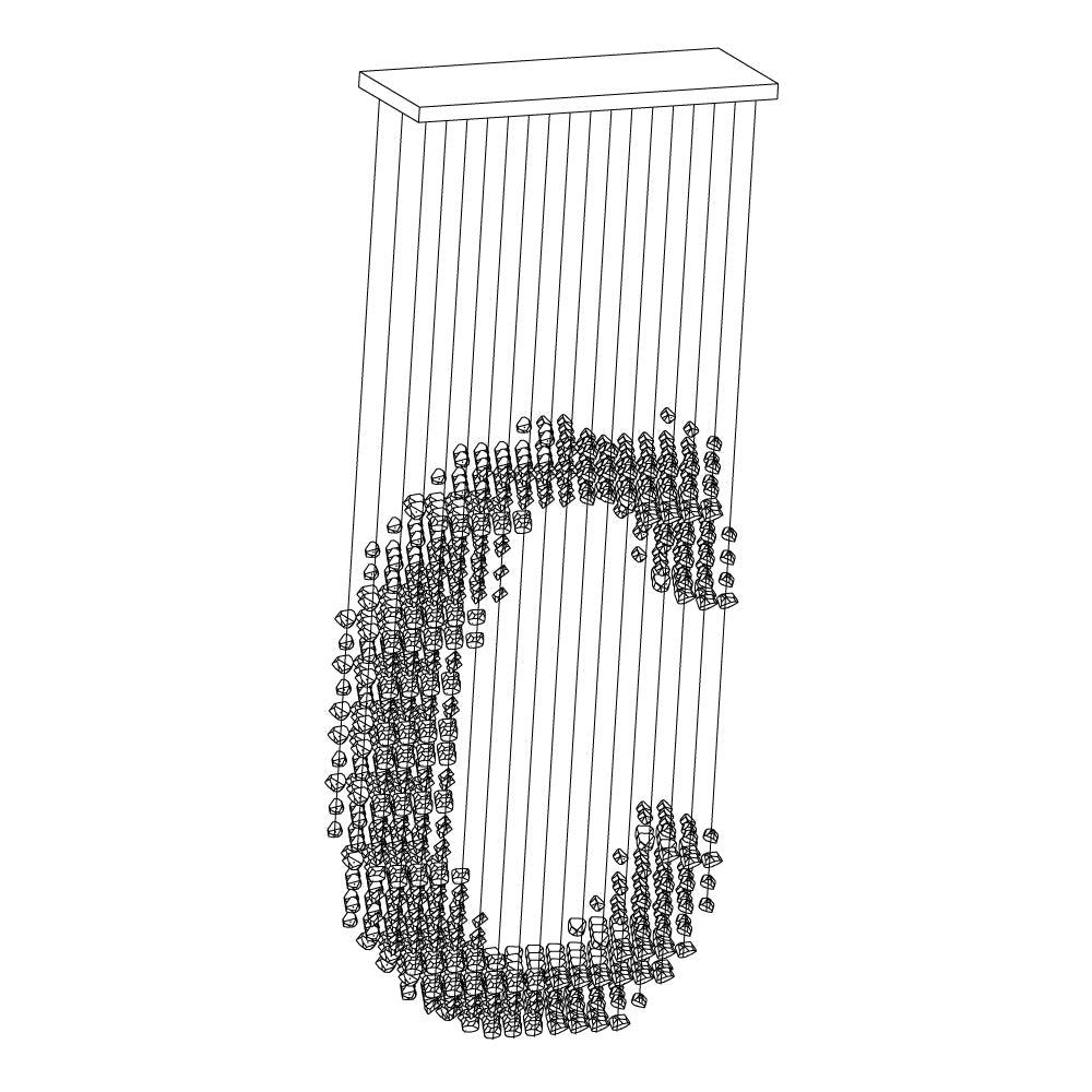 Crystal Minimalist Stone Chandelier