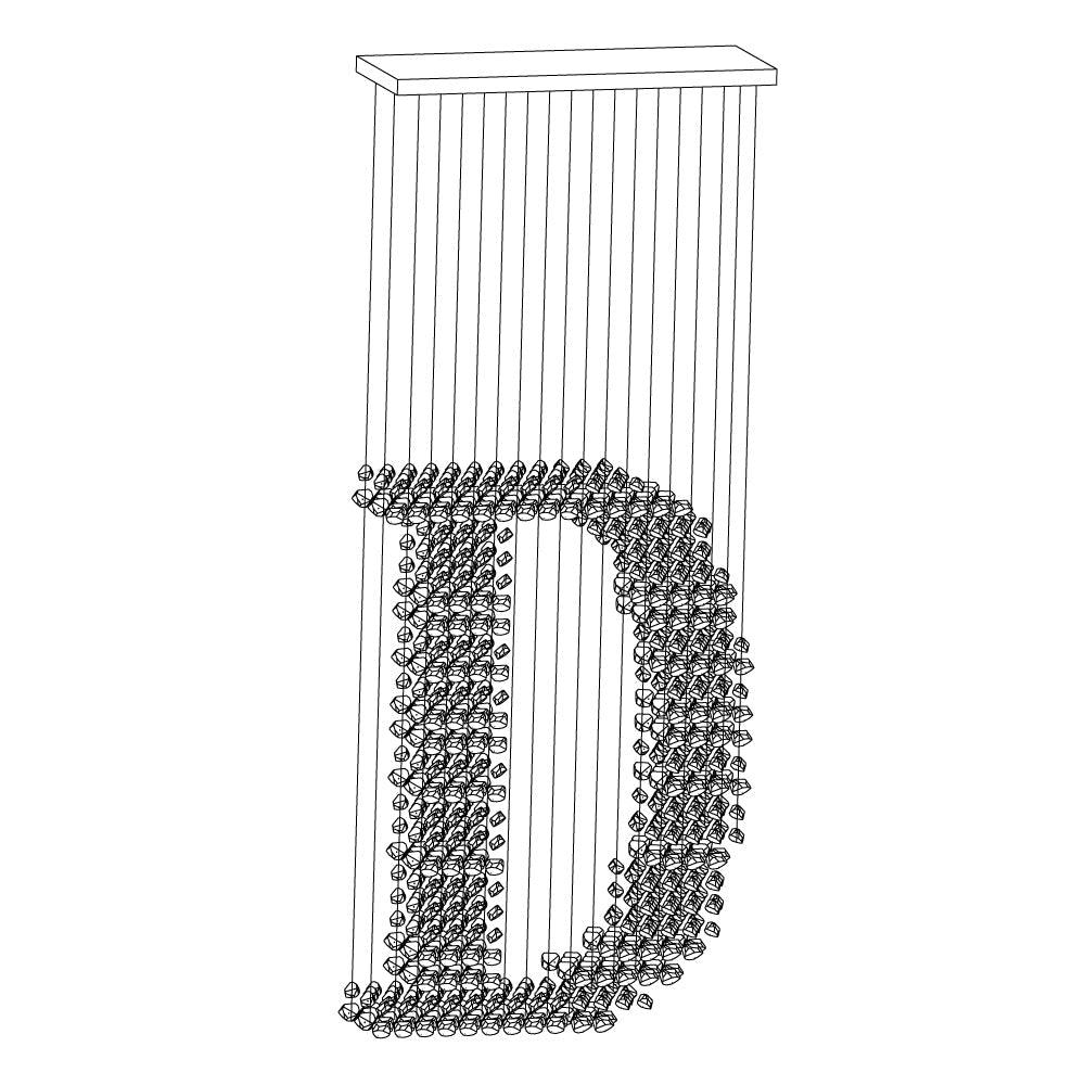 Sorelira Chandelier Charcoal Linear D
