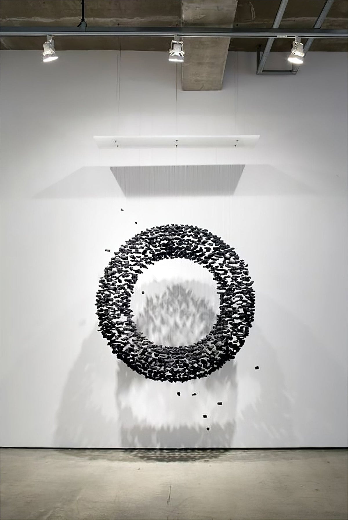 Arsilus Charcoal  Stone Sculptural Chandelier  Orbicular