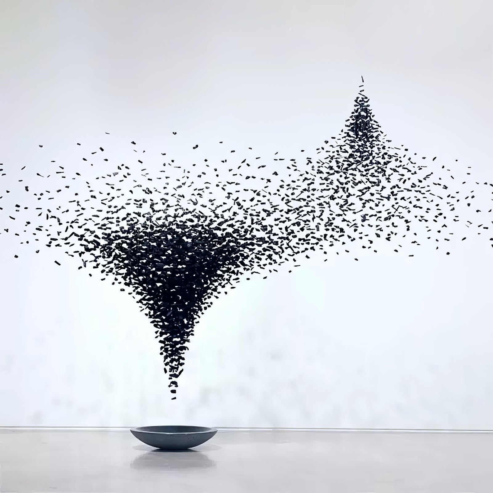 Selisaine Charcoal Stone Shape Hourglass Sculptural Chandelier