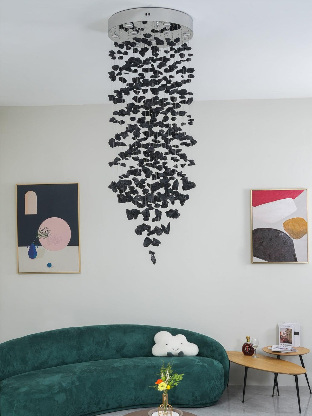 Orinridge Black Stones Chandelier