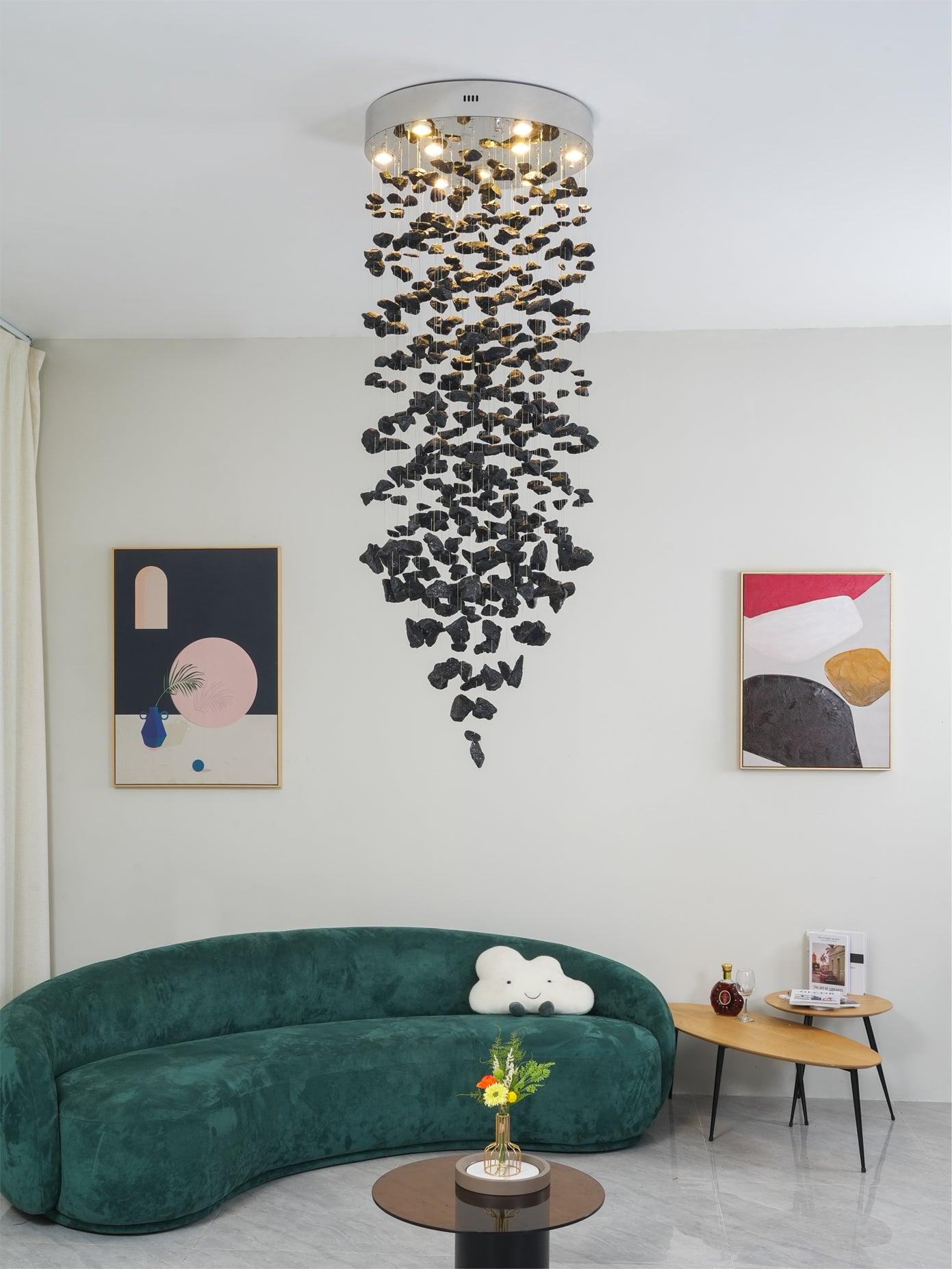 Orinridge Black Stones Chandelier