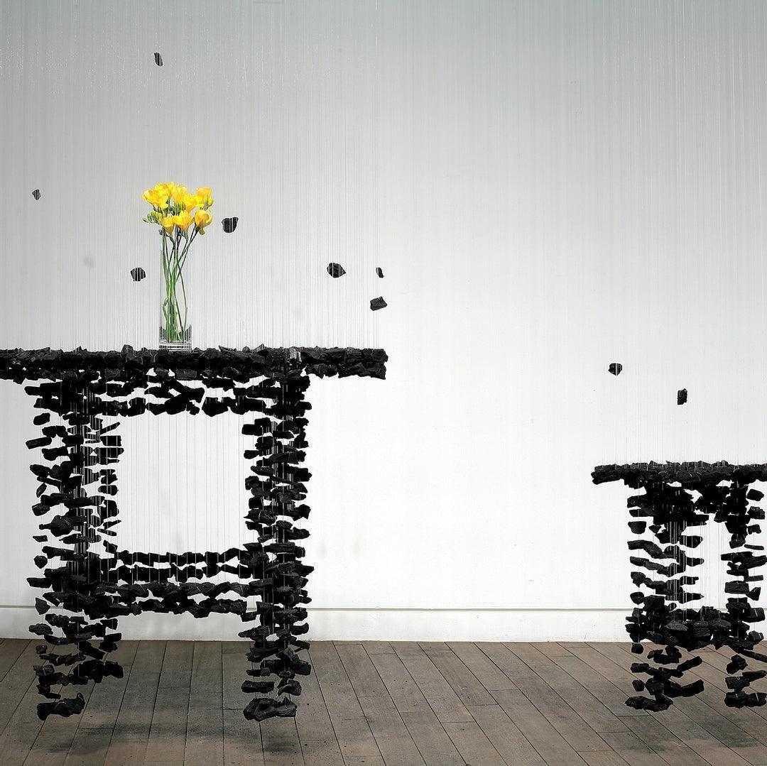 Marinelle Charcoal Stone Sculptural Chandelier Letter M to R