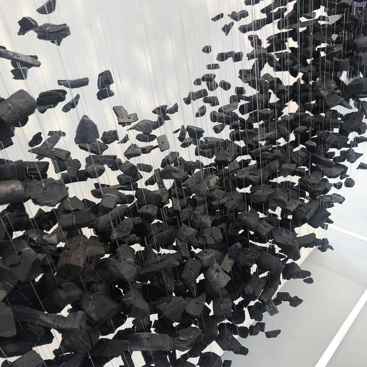 Marinelle Charcoal Stone Sculptural Chandelier Letter M to R