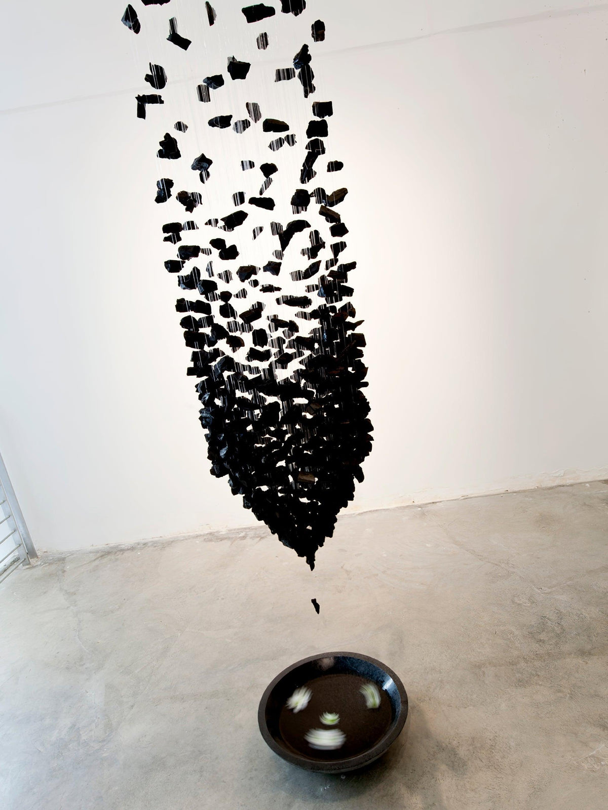 Seliian Charcoal Stone Sculptural Chandelier Letter G to L
