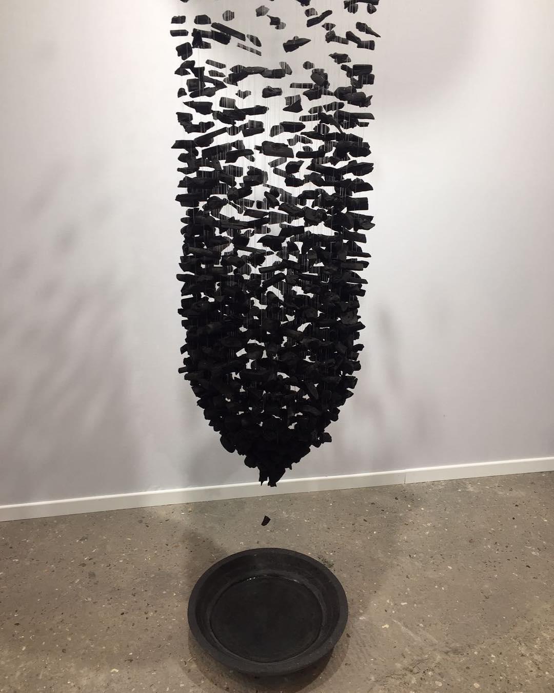 Seliian Charcoal Stone Sculptural Chandelier Letter G to L