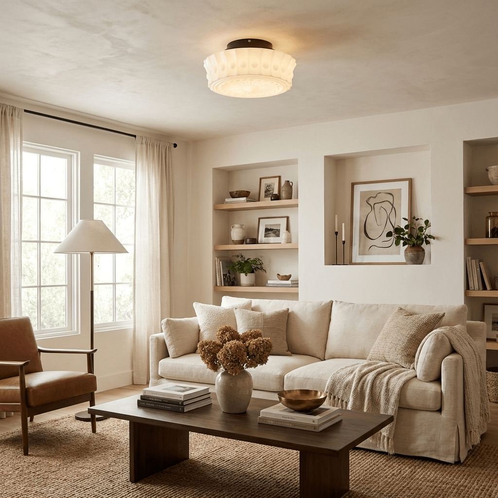 Norvale Charles Edwards Flush Mount Ceiling Light