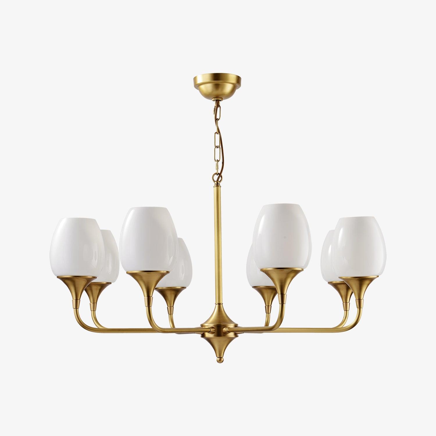 Gleam Elegant Brass Chandelier