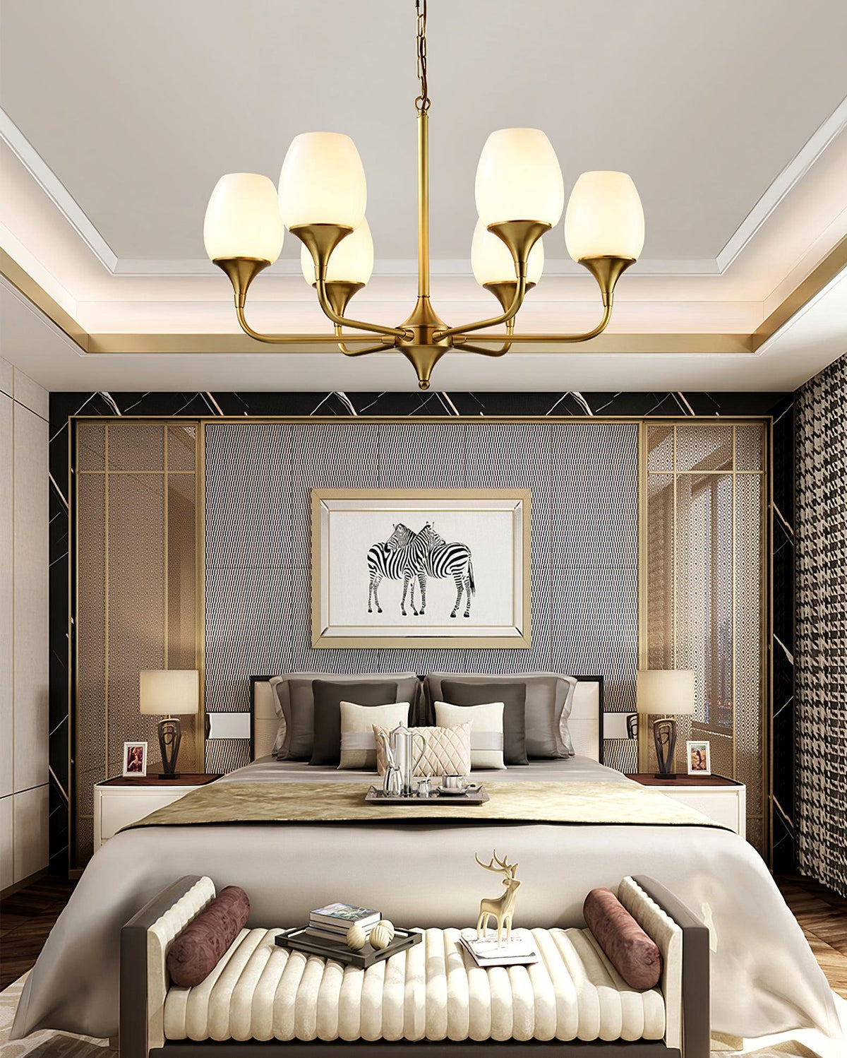 Gleam Elegant Brass Chandelier
