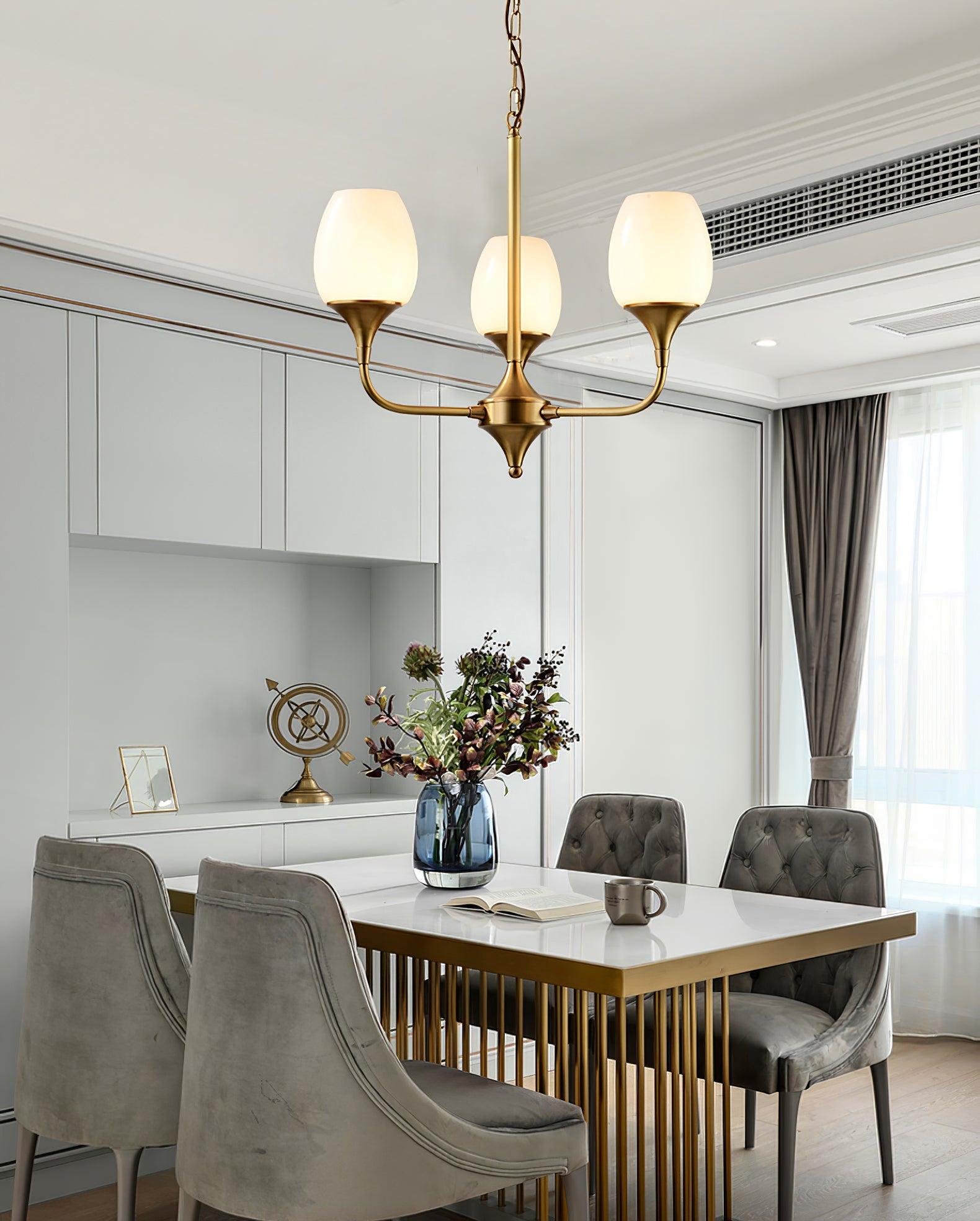 Gleam Elegant Brass Chandelier