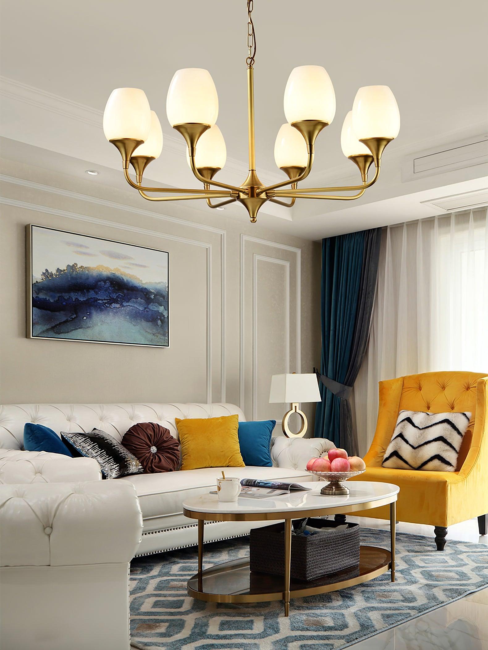 Gleam Elegant Brass Chandelier