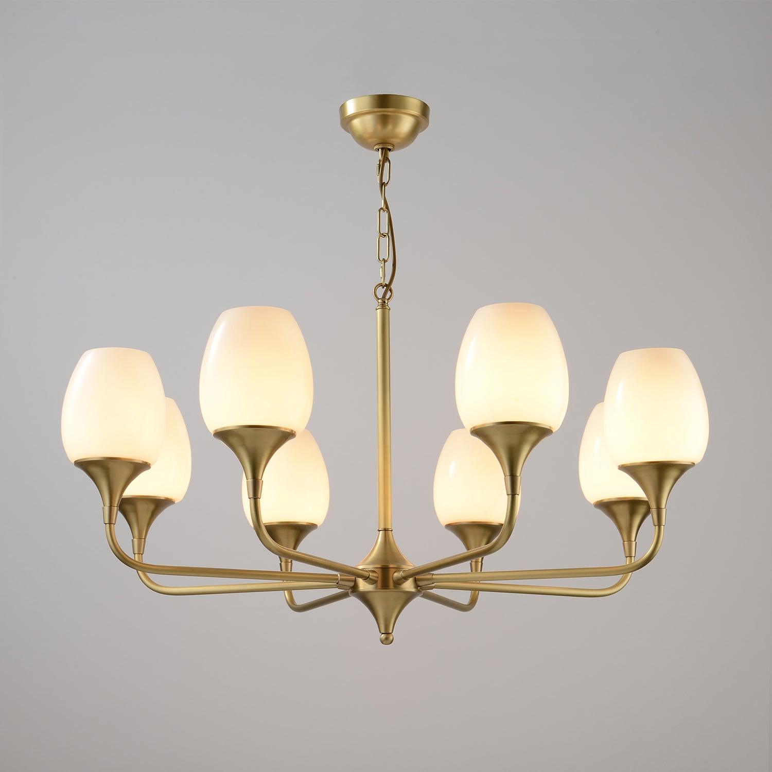 Gleam Elegant Brass Chandelier