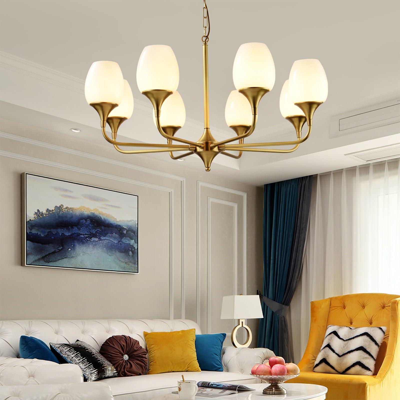 Gleam Elegant Brass Chandelier