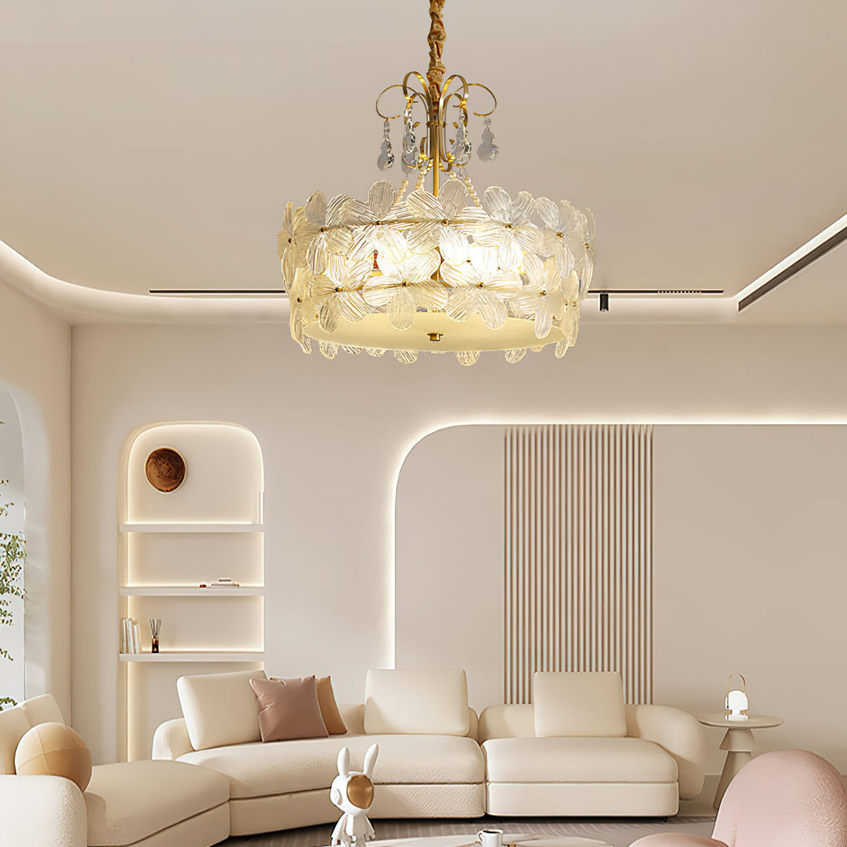 Hydrangea Glass Chandelier