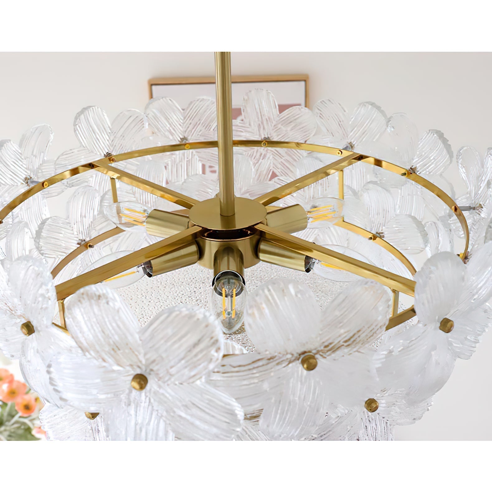 Hydrangea Glass Chandelier