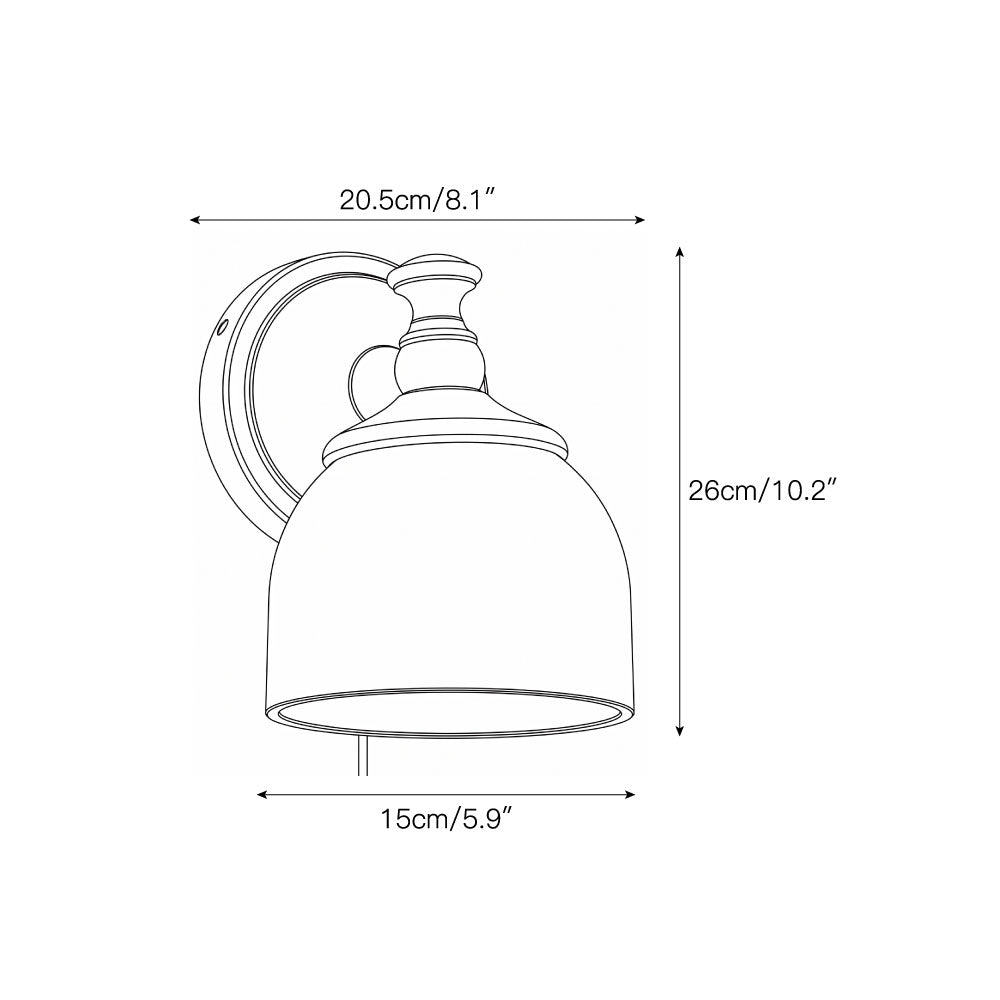 Celiaya Chart Glass Plug-in Wall Sconce