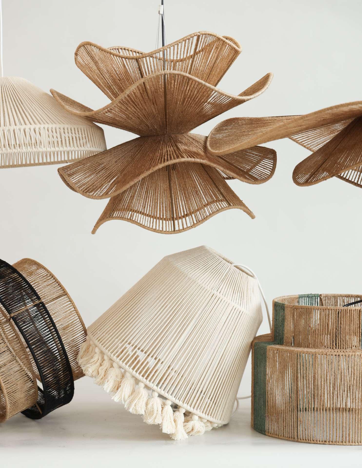 Hlugan Traditional Tassel Rope Pendant Light