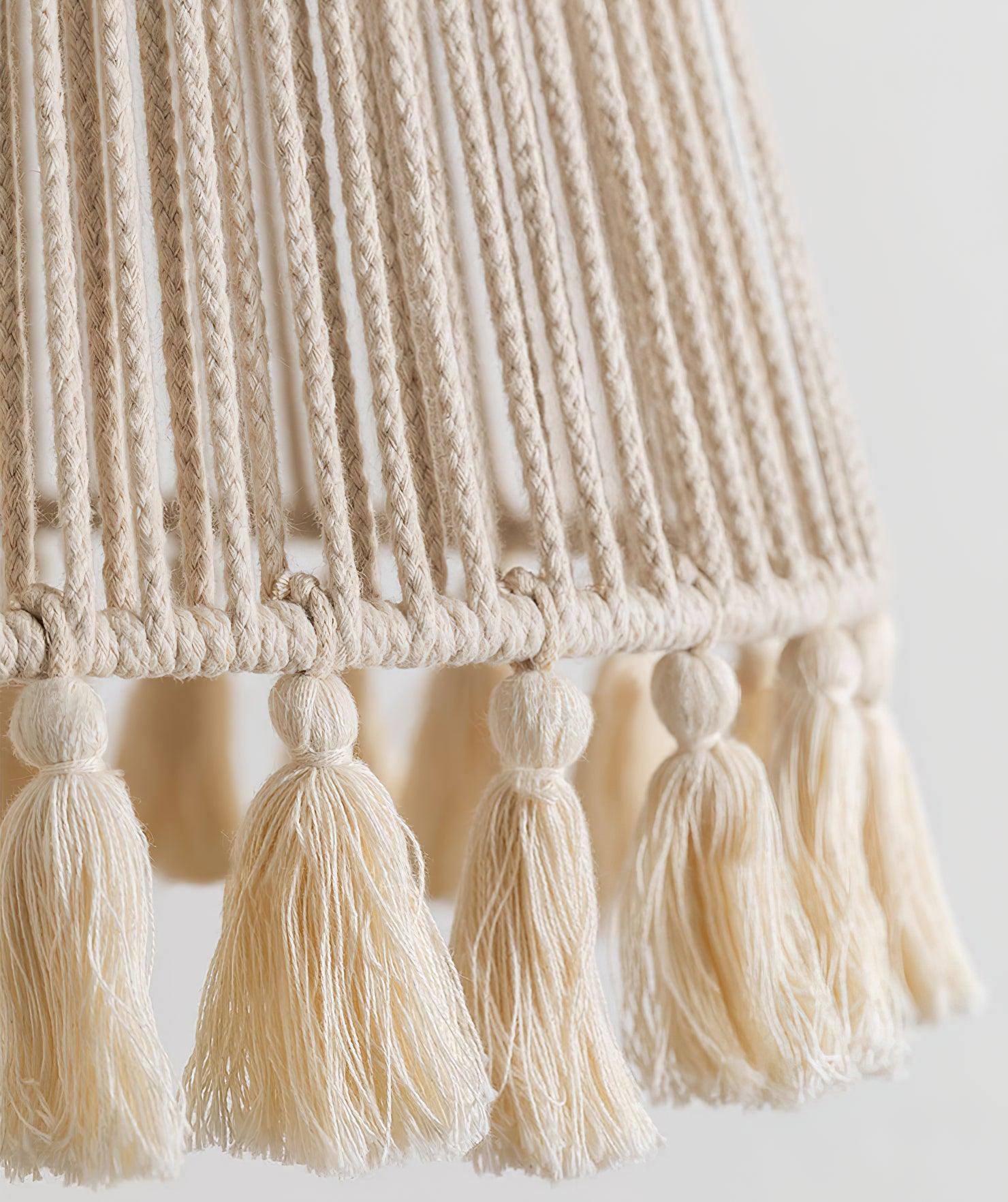 Hlugan Traditional Tassel Rope Pendant Light