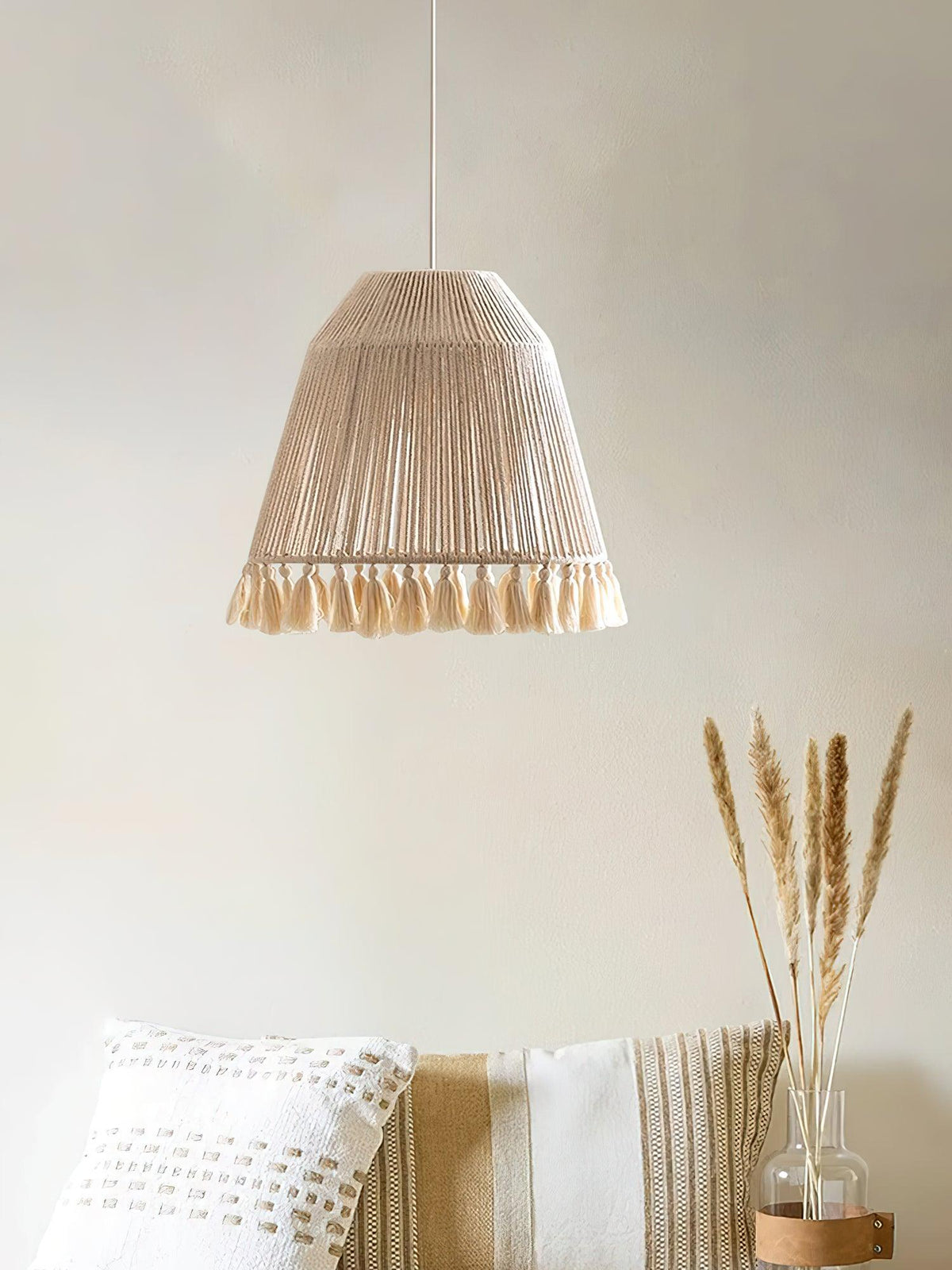 Hlugan Traditional Tassel Rope Pendant Light