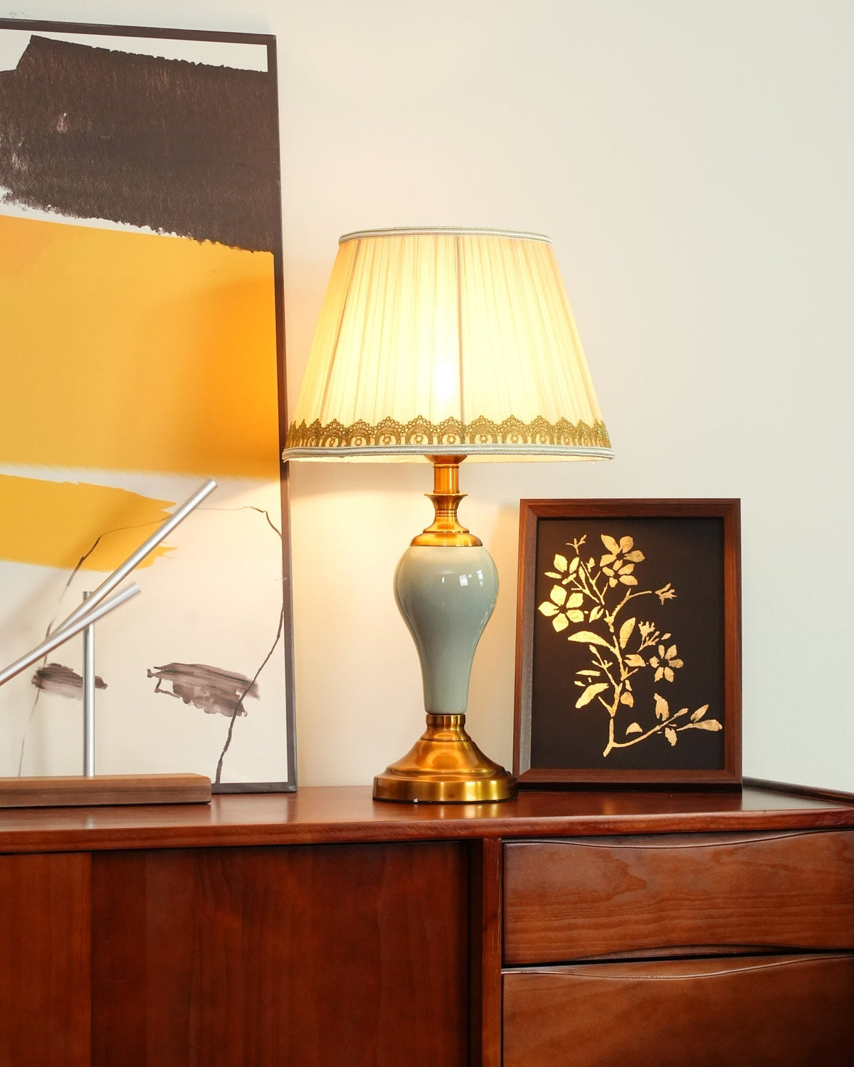 Mirova Ceramic Fabric Table Lamp