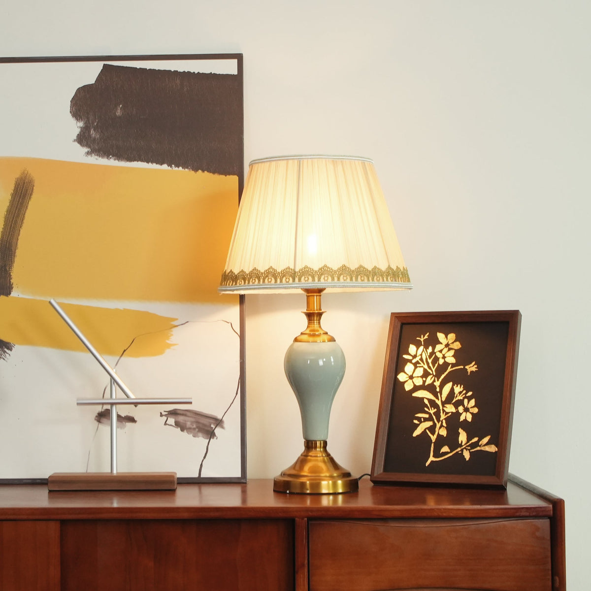 Mirova Ceramic Fabric Table Lamp