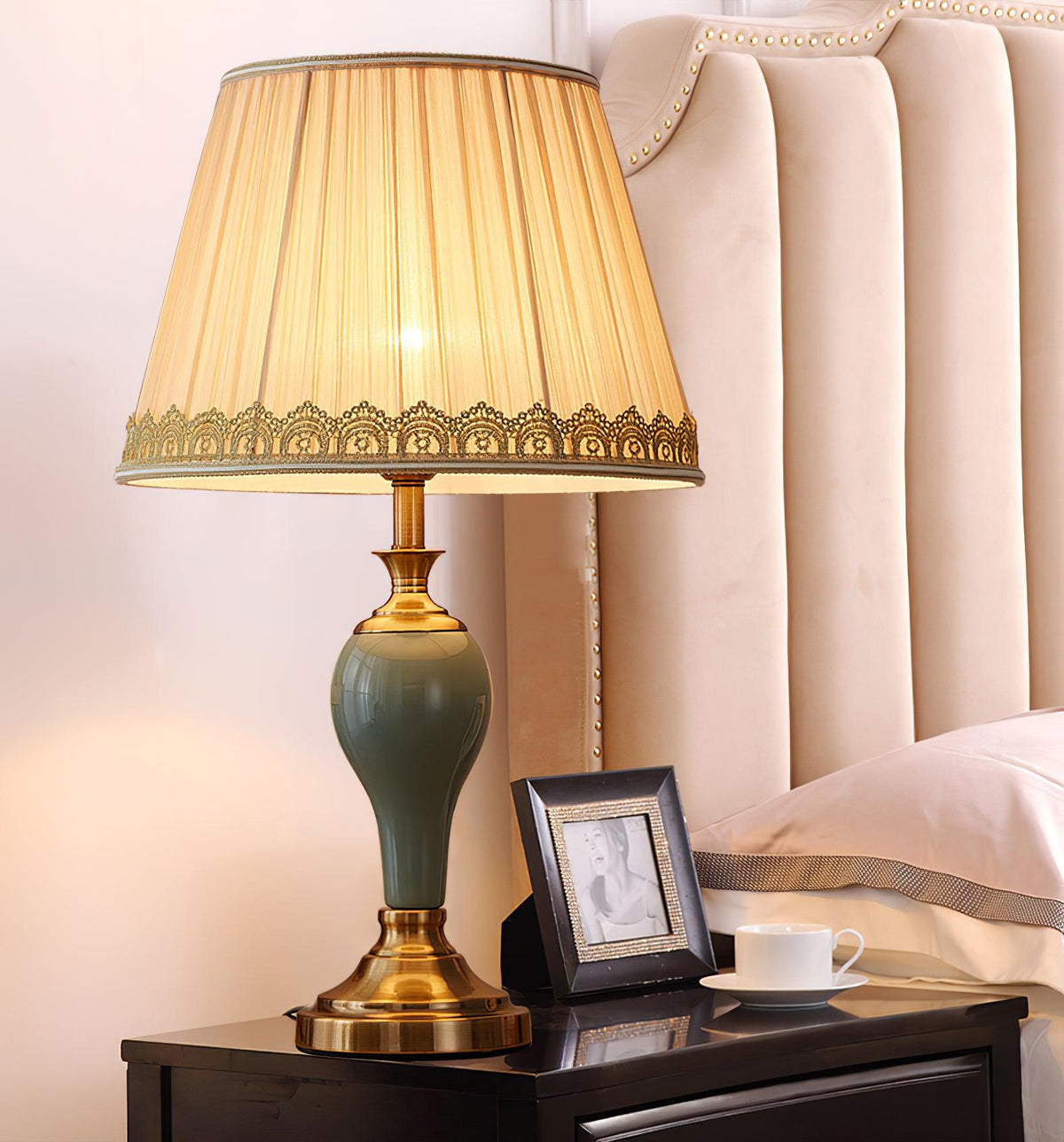 Mirova Ceramic Fabric Table Lamp