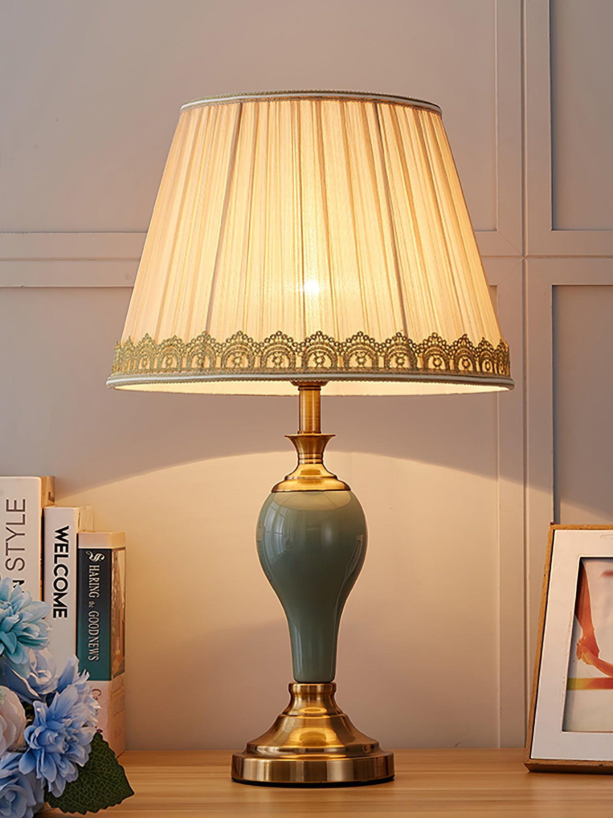 Mirova Ceramic Fabric Table Lamp