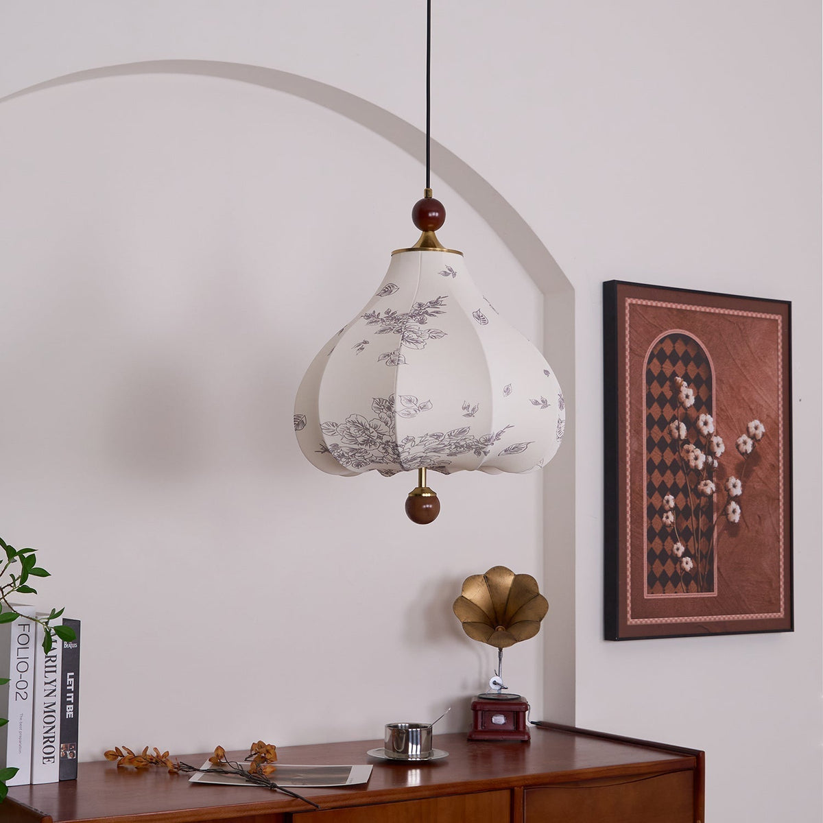 Favian Vintage Wood Pendant Lamp