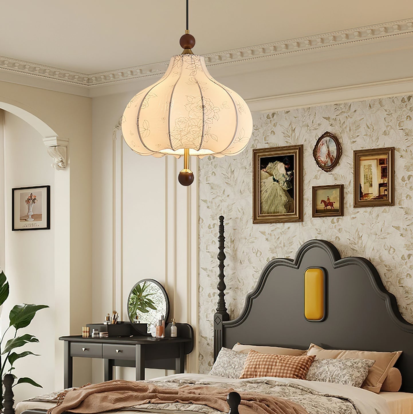 Favian Vintage Wood Pendant Lamp