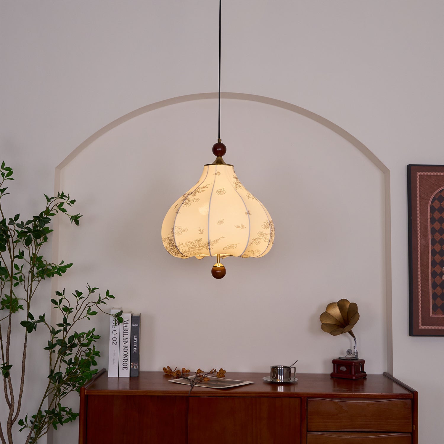 Favian Vintage Wood Pendant Lamp