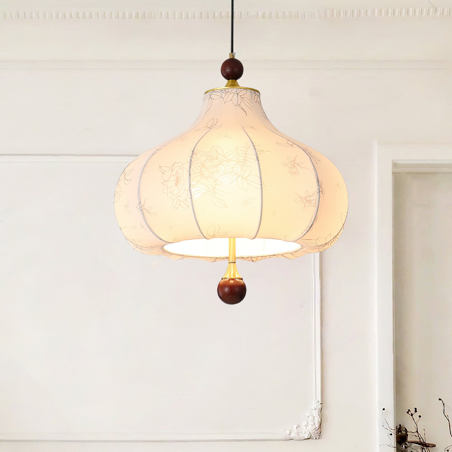 Favian Vintage Wood Pendant Lamp