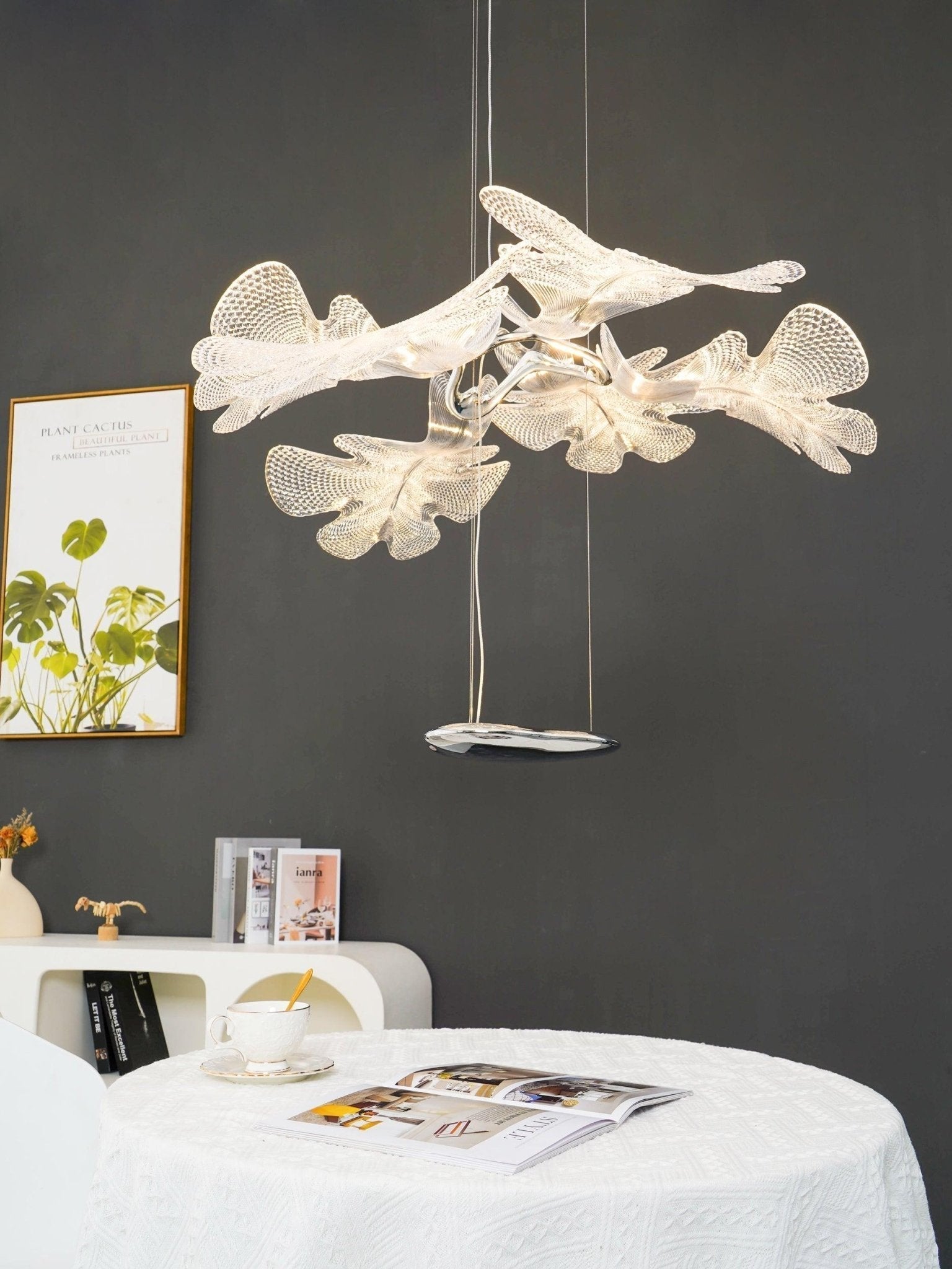 Ravis Chandelier Suspension Clear Leaf