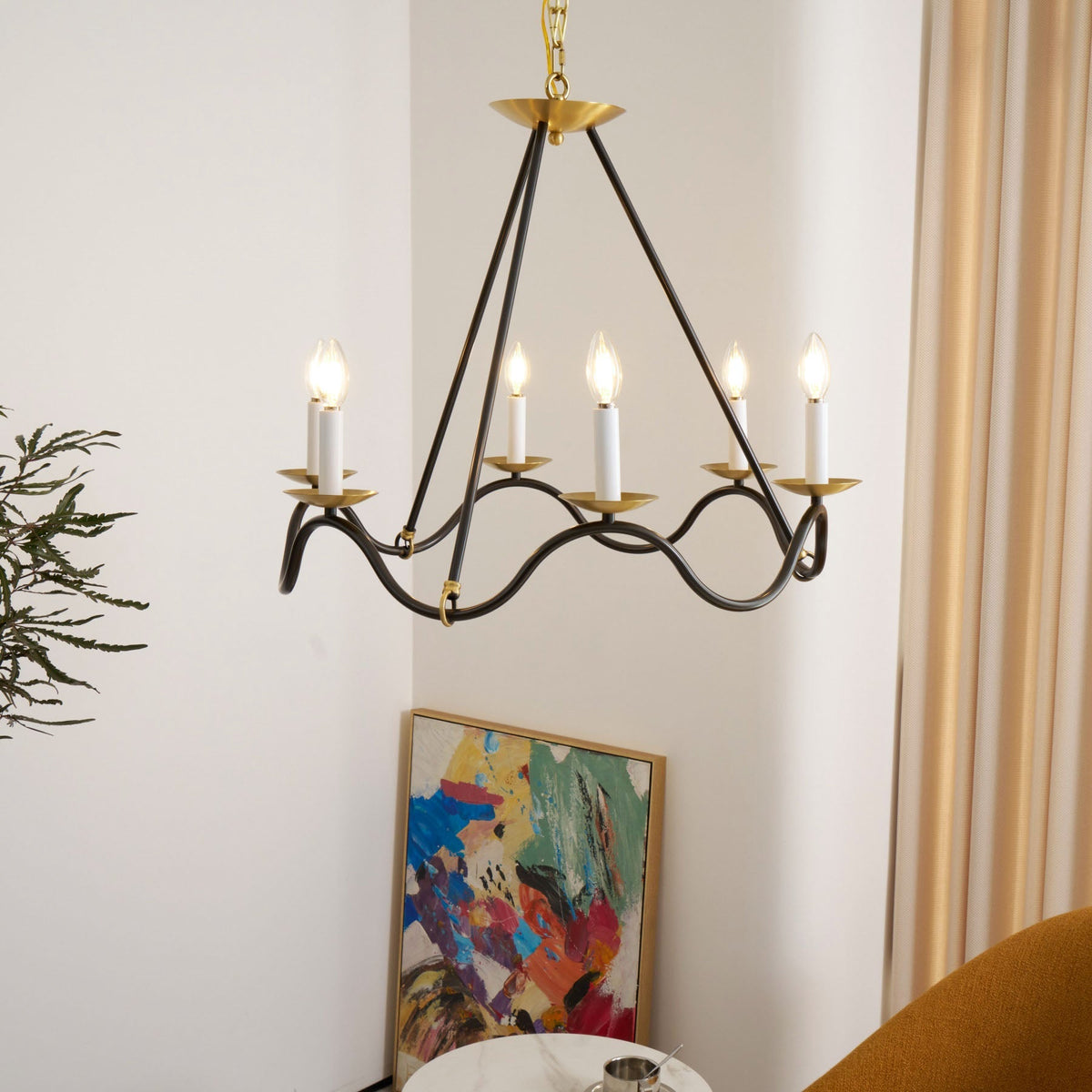 Evenor Elegance Vintage Brass Chandelier