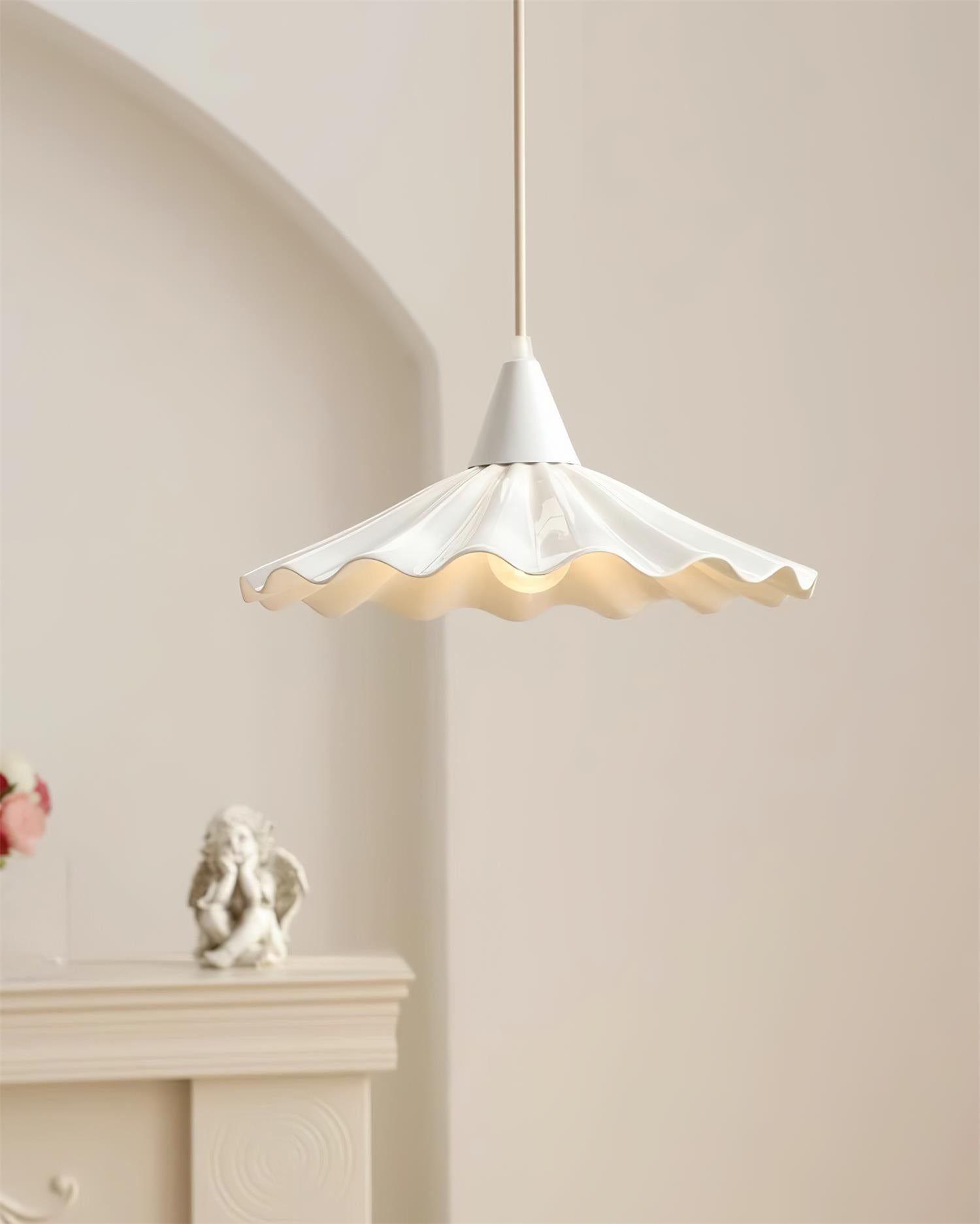 Rivora White Ceramic Pendant Light - Neutral Decor